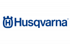 Logotyp składa się z graatowego znaku graficznego i napisu Husqvarna. 