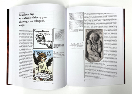 Zdjęcie otwartej książki z kolorowymi ilustracjami.