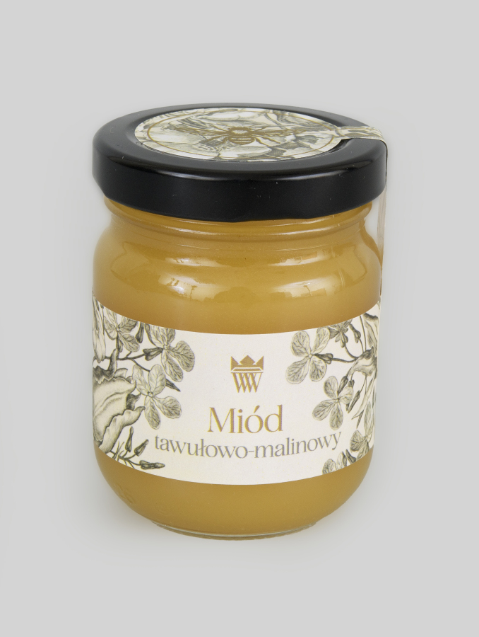Miód nektarowy wielokwiatowy (dominują tawuła i malina)